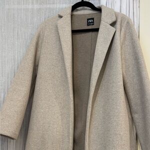 Zara single breasted long coat